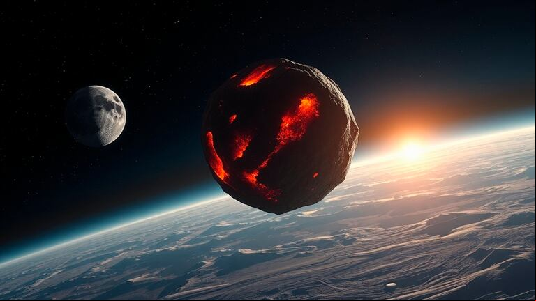 Además, las nuevas observaciones aumentaron las probabilidades de impacto contra la Luna. (Foto ilustrativa generada con IA)