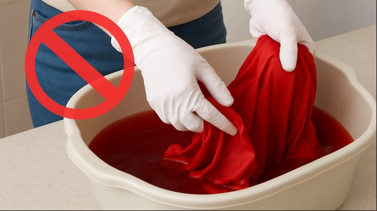 Adiós a la anilina: cómo recuperar una prenda desteñida con un producto que seguro tenés en el baño (Foto: ChatGPT).