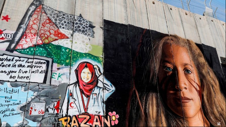 Ahed Tamimi, ícono de la causa palestina (Foto. AFP)