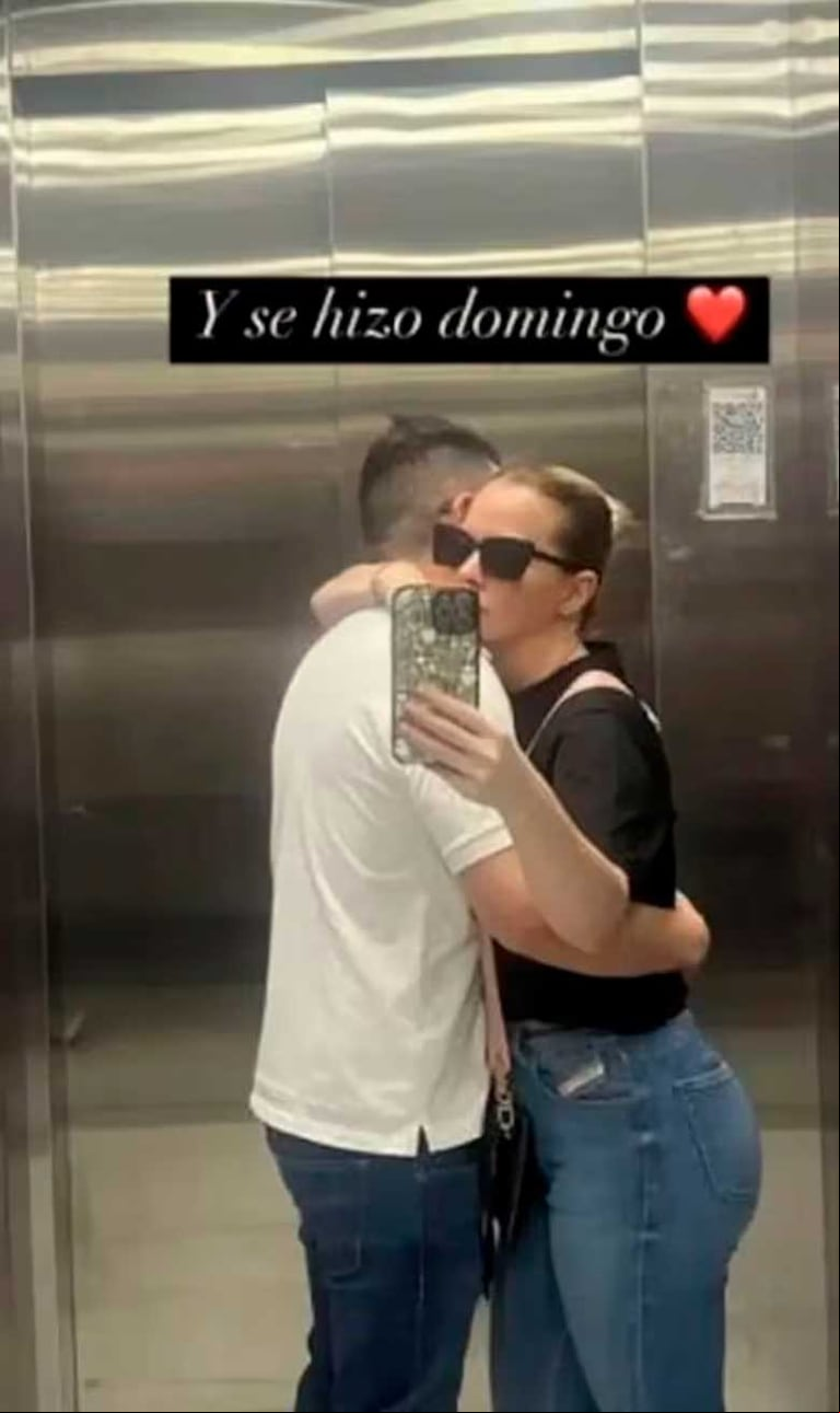 Alejandra Maglietti y su novio en el posteo que hizo en Instagram (Foto: @alemaglietti)