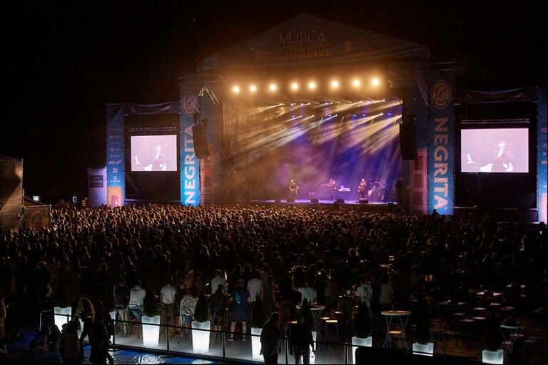 Andrés Calamaro durante su presentación en Torrelavega, España (foto: Festival Música en Grande - Elreylagarton)