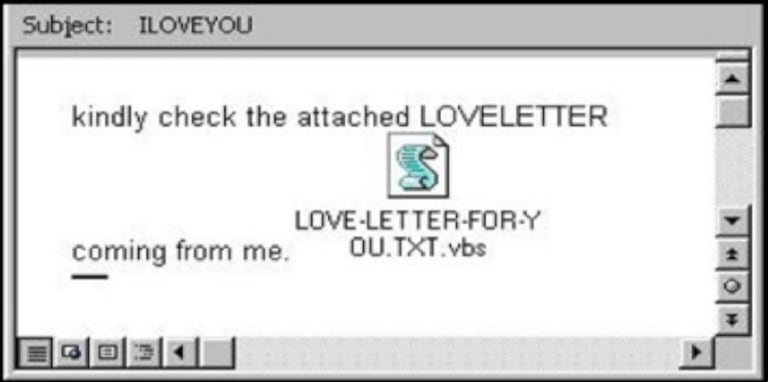Así llegaba el virus ILOVEYOU. (Captura: Kaspersky)
