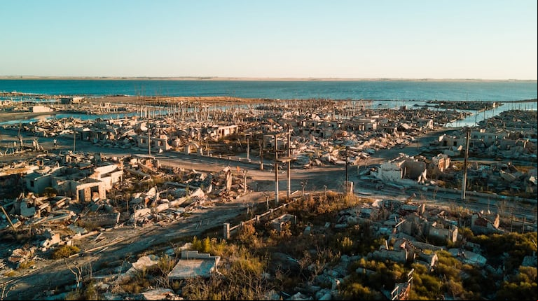 Así quedó Epecuén tras la inundación.