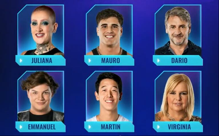 Así quedó la placa final para la gala de eliminación. (Captura: Telefe)