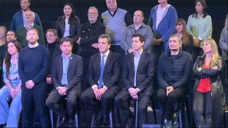 Axel Kicillof, Sergio Massa y Máximo Kirchner activaron una mesa de negociación para definir el cronograma electoral en la provincia de Buenos Aires (Foto: Captura de TV).
