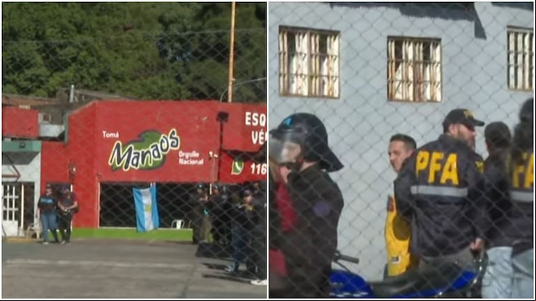 Barras de Vélez atacaron a un grupo de policías que jugaba un partido de fútbol. (Foto: Captura/TN)