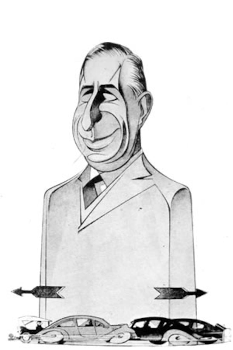 Caricatura de Justiniano Allende Posse. (Foto: gentileza Eduardo Lazzari)