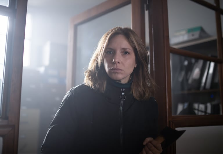 Carla Peterson trabaja en "El Eternauta". (Foto: Netflix/Marcos Ludevid)
