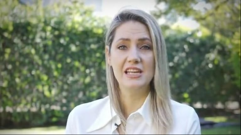 Carolina Losada lanzó su precandidatura a la gobernación de Santa Fe (Foto: Captura de video).