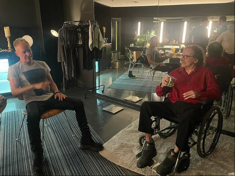 Charly García y Sting se reencontraron en Buenos Aires antes del show del británico en el Movistar Arena. (Foto: Prensa)