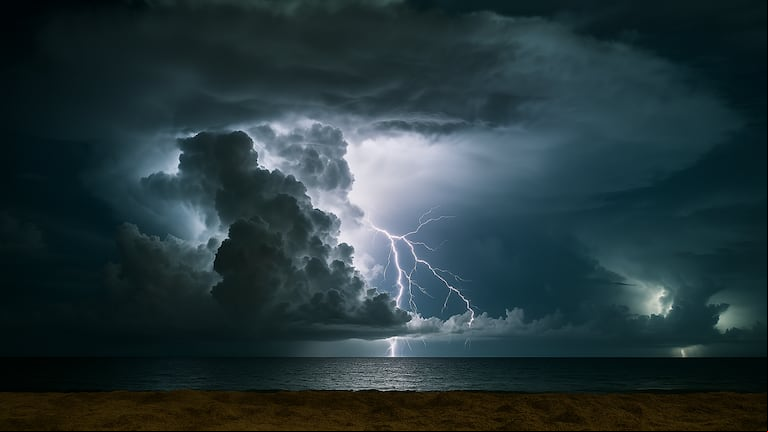 Cinco provincias bajo alerta amarilla por tormentas para este sábado (Imagen ilustrativa creada con IA).