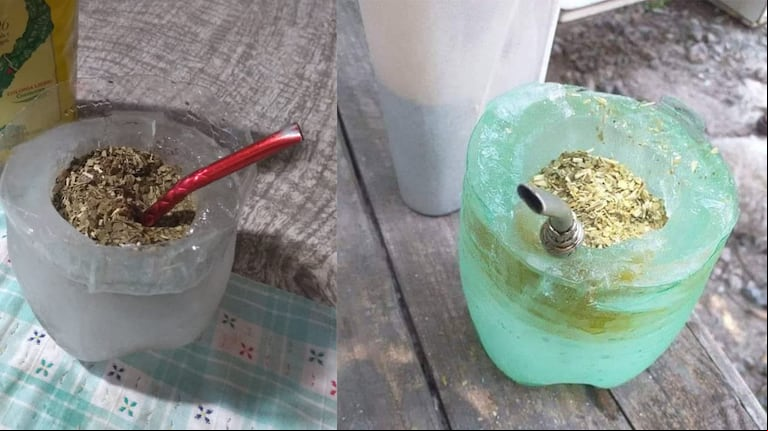 Crearon un "mate de hielo" para hacer tereré y es un éxito en las redes. (Foto: Twitter/palosantt).