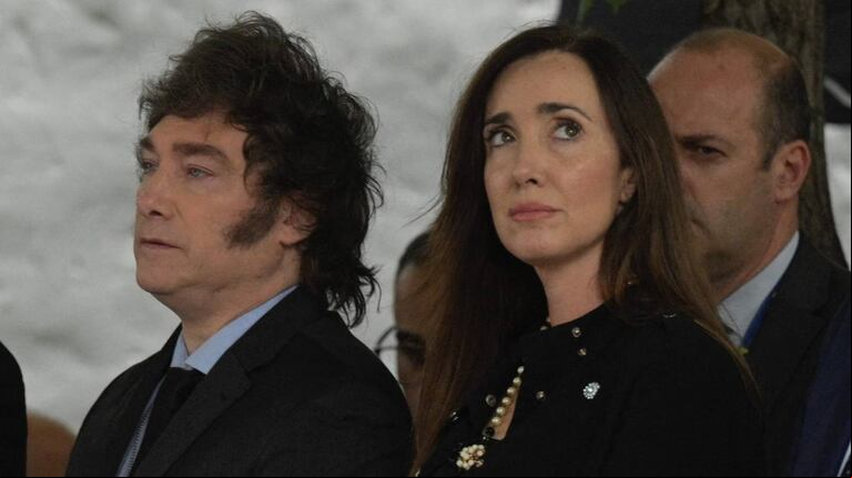 Crece la tensión entre el presidente Javier Milei y la vice Victoria Villarruel. (Foto: AFP - Juan Mabromata)