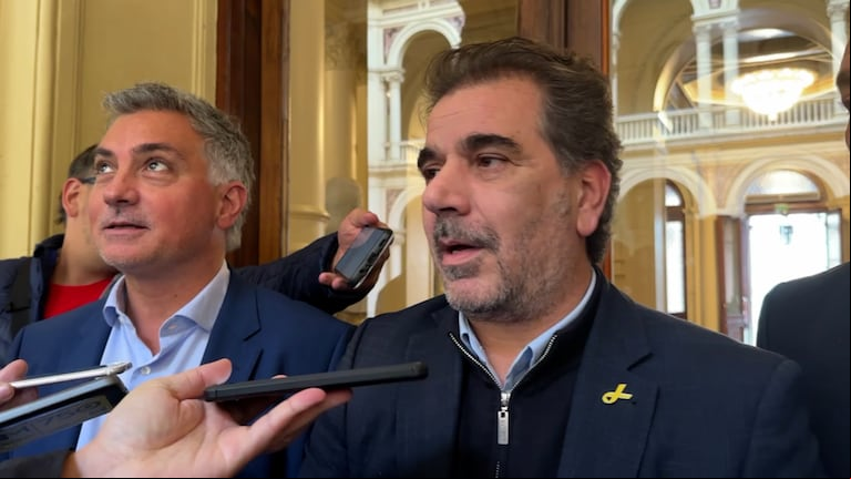 Cristian Ritondo y Diego Santilli se reunieron en Casa Rosada con Karina Milei y Sebastián Pareja. (Foto: captura de video).