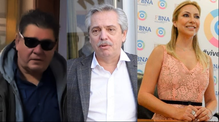 Daniel Rodríguez, Alberto Fernández y Fabiola Yañez. (Foto: NA)