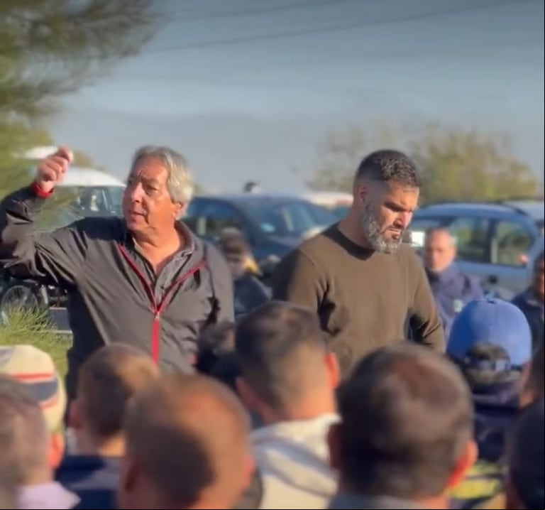 Daniel Succi encabezó una tensa asamblea de trabajadores de Vicentin este miércoles por la mañana. (Foto: Captura de video).