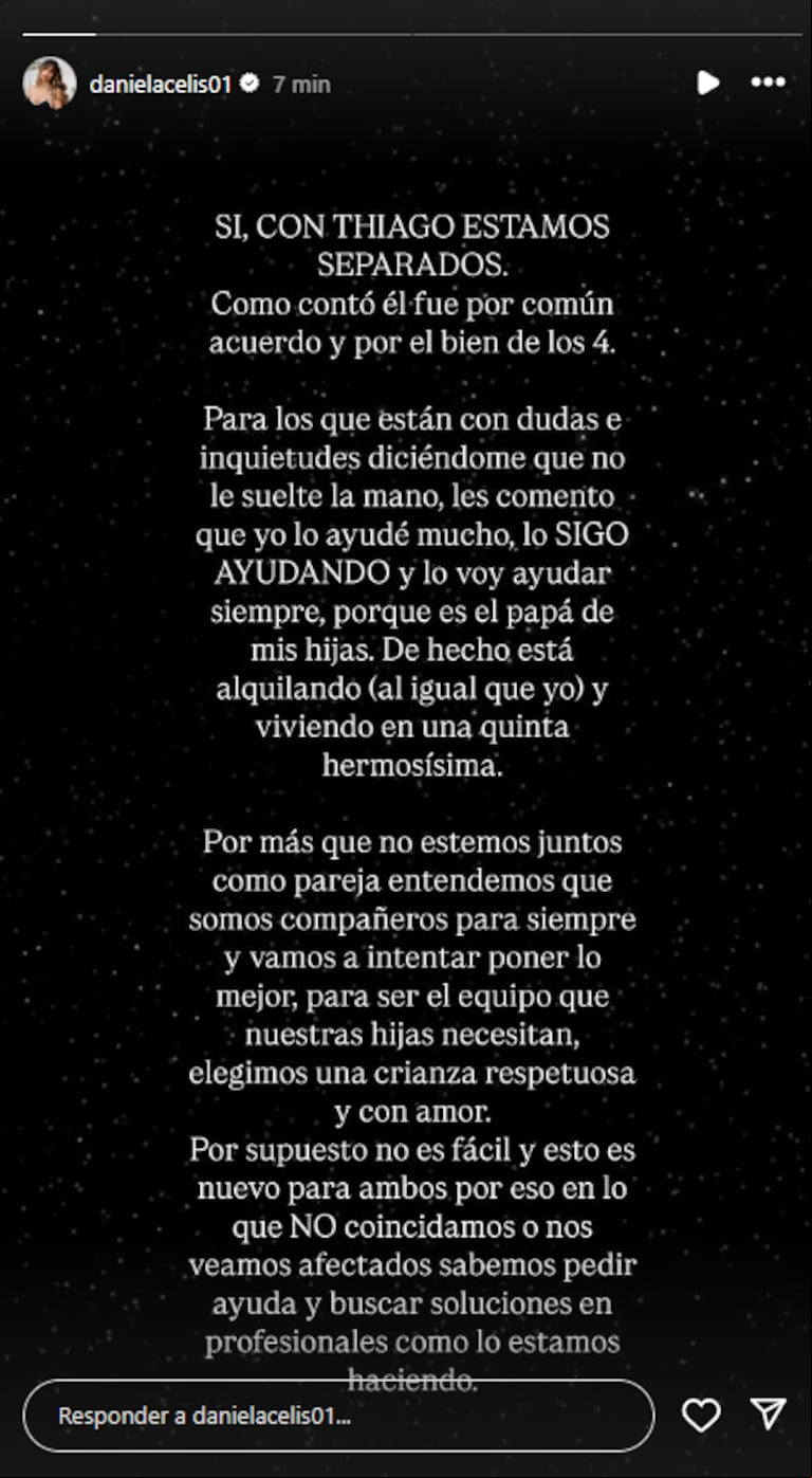 Daniela Celis rompió el silencio tras su separación de Thiago Medina: “Yo lo ayudé mucho y lo sigo haciendo” (Foto: Instagram /danielacelis01)