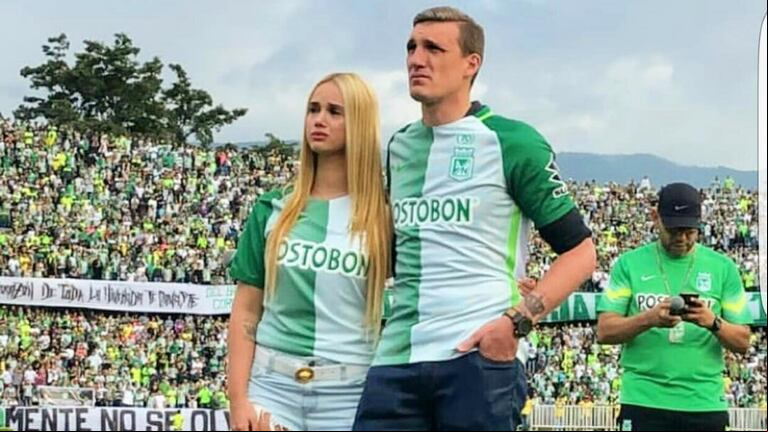 Daniela Rendón y Franco Armani en la emocionante despedida del arquero de Nacional de Medellín. Foto: Instagram @dafarendon.