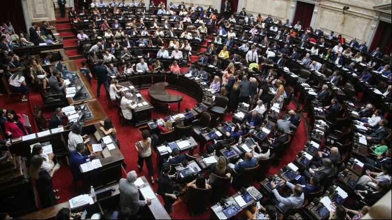 Debate en el recinto de Diputados de la Ley Ómnibus impulsada por el presidente, Javier Milei (Foto: NA - Juan Vargas).