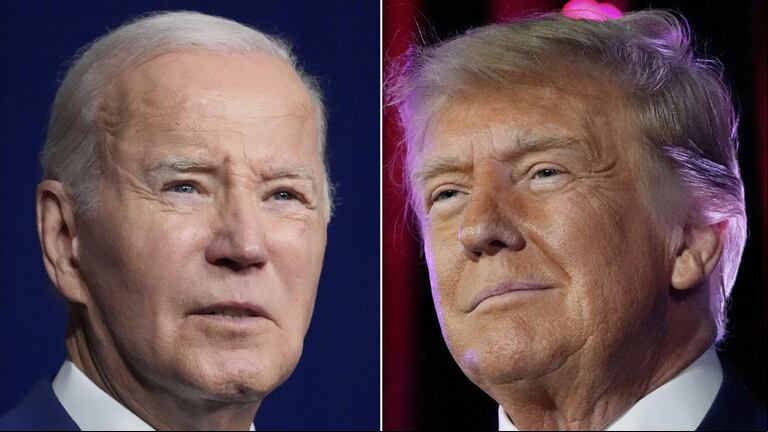 Debate entre Donald Trump y Joe Biden: a qué hora es en la Argentina y dónde verlo en vivo hoy (Foto: AP).