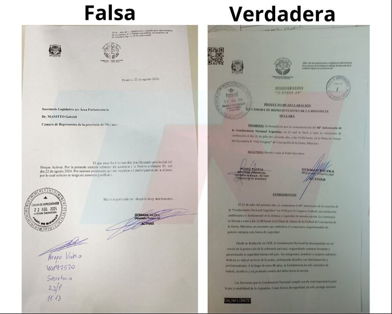 Descubrieron que la firma del diputado es falsa. (Foto: TN)