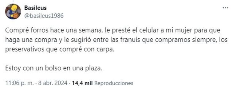 Después de haberlo descubierto, la novia decidió dejarlo. (Captura: X/@basileus1986)