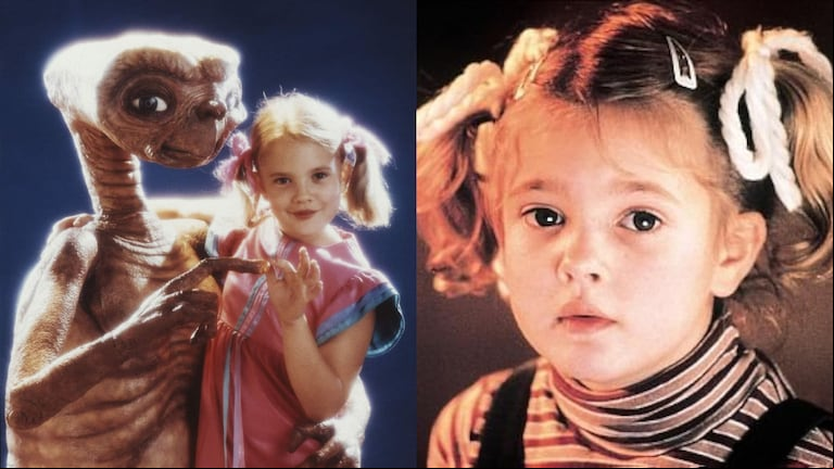 Drew Barrymore saltó a la fama con E.T., el extraterrestre.
