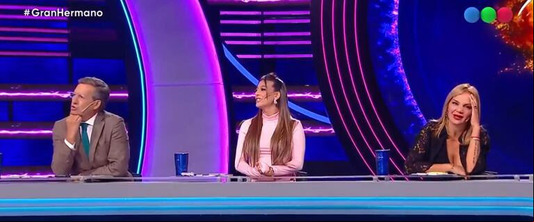 El  del programa, al escuchar la noticia sobre los nuevos ingresos. (Foto: captura de pantalla del video Gran Hermano/Telefe)