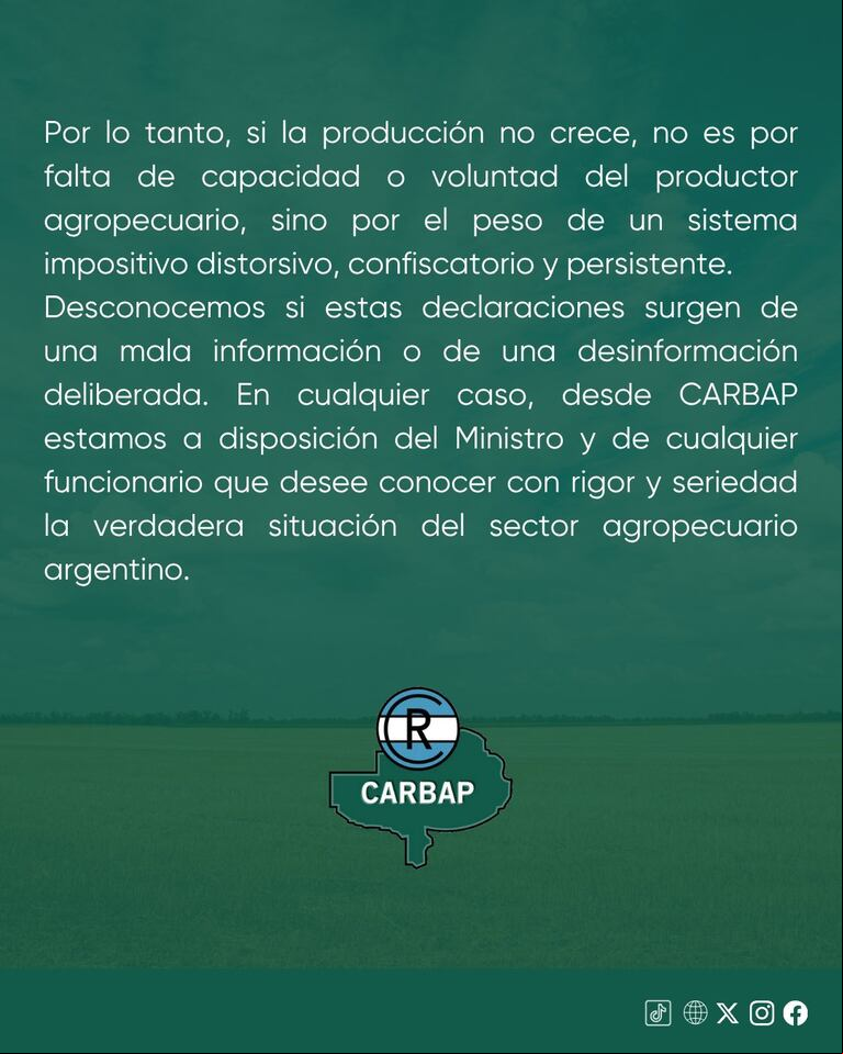 El campo cruzó a Federico Sturzenegger por decir que el agro “no genera suficiente mano de obra”
