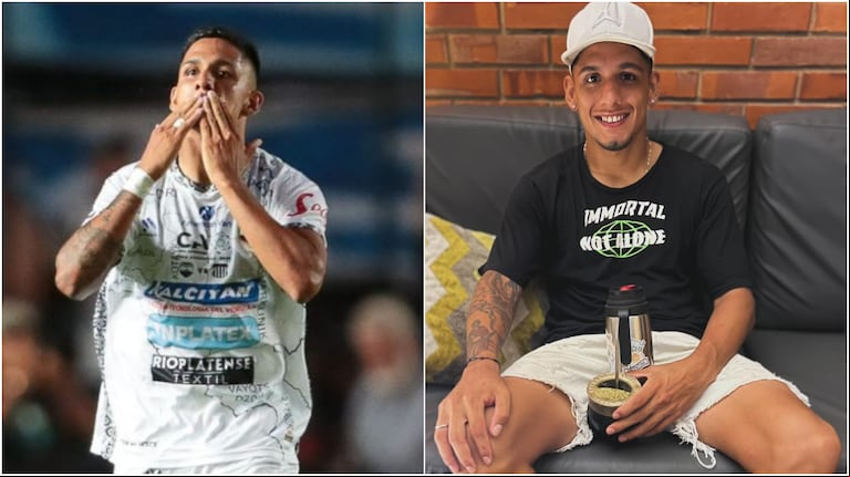 El delantero de Armenio Jonathan Herrera se hizo conocido después de meterle tres goles a Talleres por Copa Argentina. (Foto: @copaargentinaoficial y @joni_herrera00/Instagram)