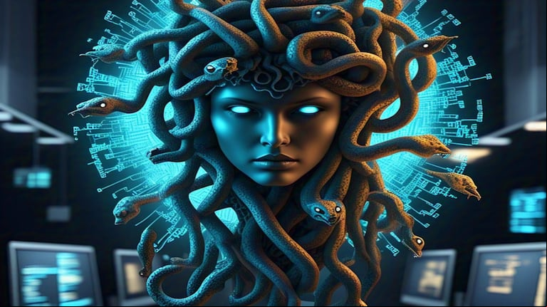 El FBI advirtió sobre el ransomware Medusa, un peligroso grupo de hackers que ataca hospitales y escuelas . (Imagen: MetaAI)