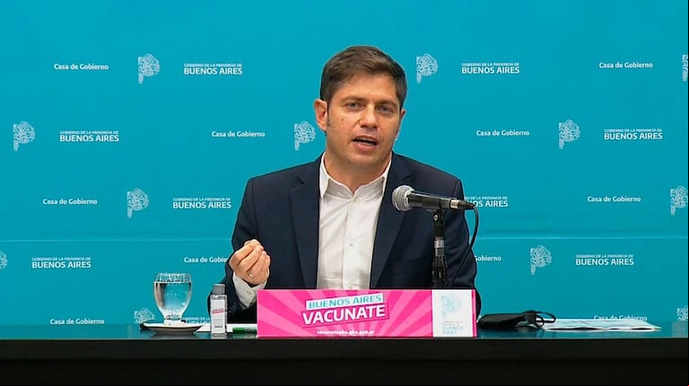 El gobernador de la provincia de Buenos Aires Axel Kicillof mostró una postura más rígida en cuanto a las restricciones. (Foto: Gobierno de la Provincia).