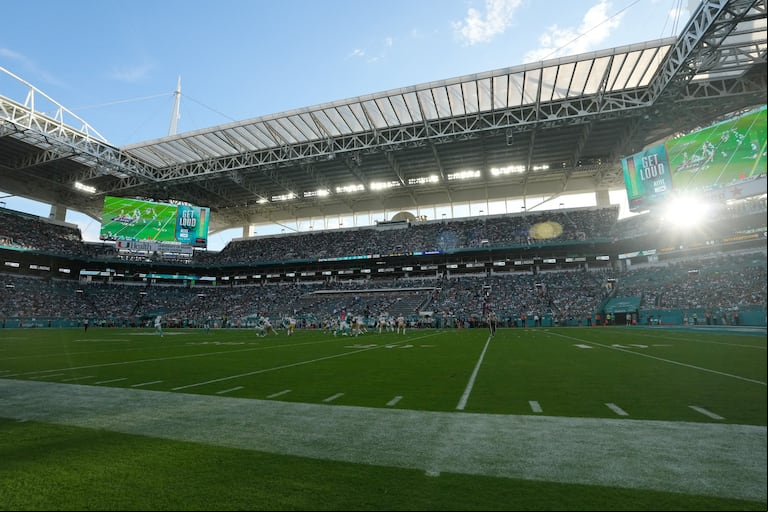 El Hard Rock Stadium, durante uno de los encuentros de los Miami Dolphins en la NFL. (Foto: Jasen Vinlove-Imagn Images)