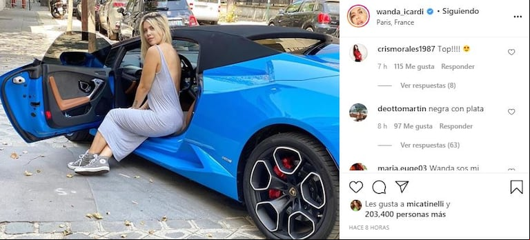 El Lamborghini antes de que lo plotearan (Foto/Instagram).