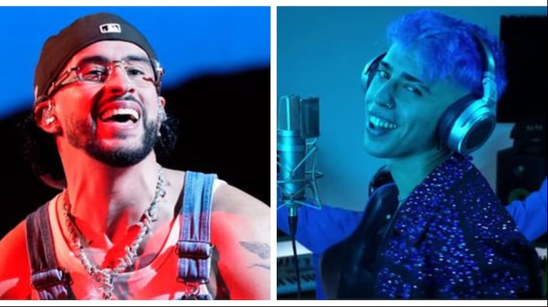 El llamativo crossover entre Bad Bunny y Luck Ra (Foto: AP/Marta Lavandier - Captura YouTube)