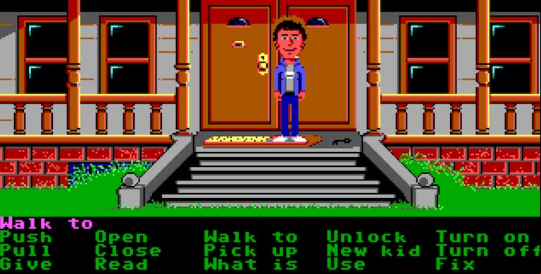 El Maniac Mansion, un éxito pionero del género de las aventuras gráficas. (Captura: LucasArts)