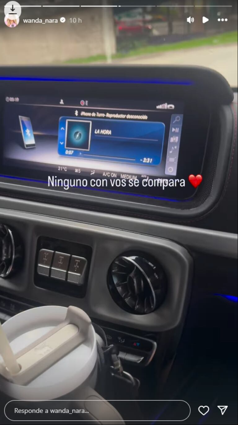 El mensaje de amor que le dedicó Wanda Nara a L-Gante. (Foto: Instagram/wanda_nara)