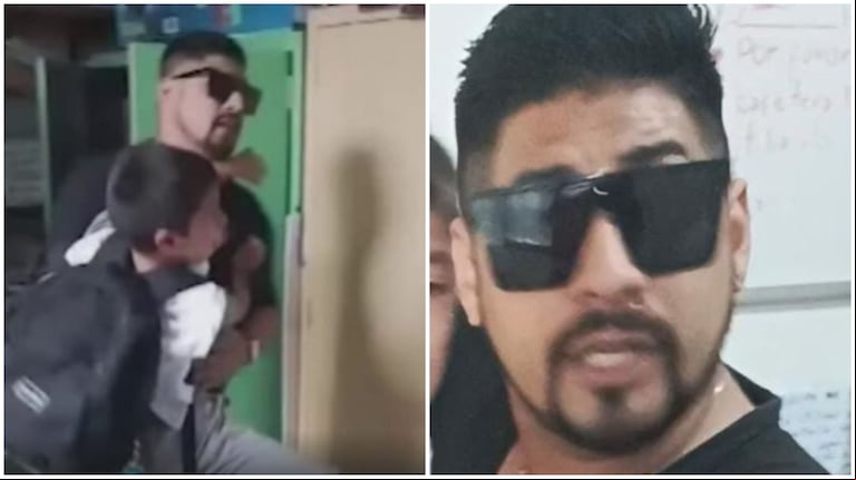 El padre acusado de llevarse a su hijo de la escuela en La Plata contó que tiene el permiso de la Justicia (Foto: captura de video Mediodía Noticias)