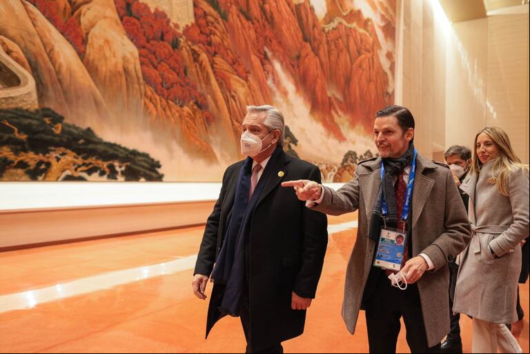 El presidente Alberto Fernández en su visita oficial por China (Foto: Presidencia) .