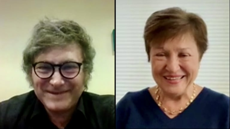 El presidente electo, Javier Milei, mantuvo un diálogo telefónico con Kristalina Georgieva (Foto: @kgeorgieva).