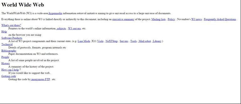 El primer sitio web de la historia.