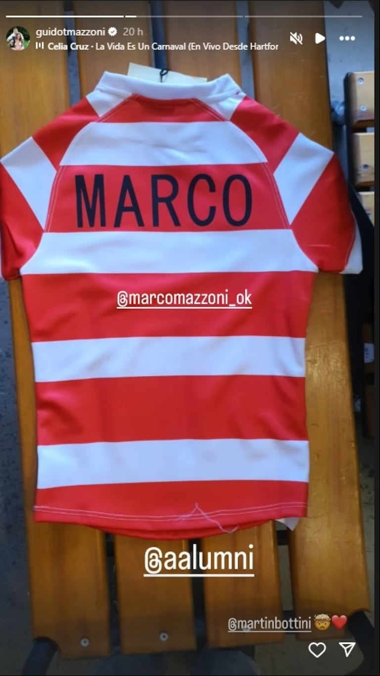 El regalo que le hicieron a Marco, el hijo de Sol Pérez (Foto: Instagram/guidotmazzoni)