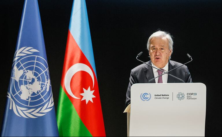 El secretario general de la ONU, Antonio Guterres en la COP29 de Baku REUTERS/Maxim Shemetov