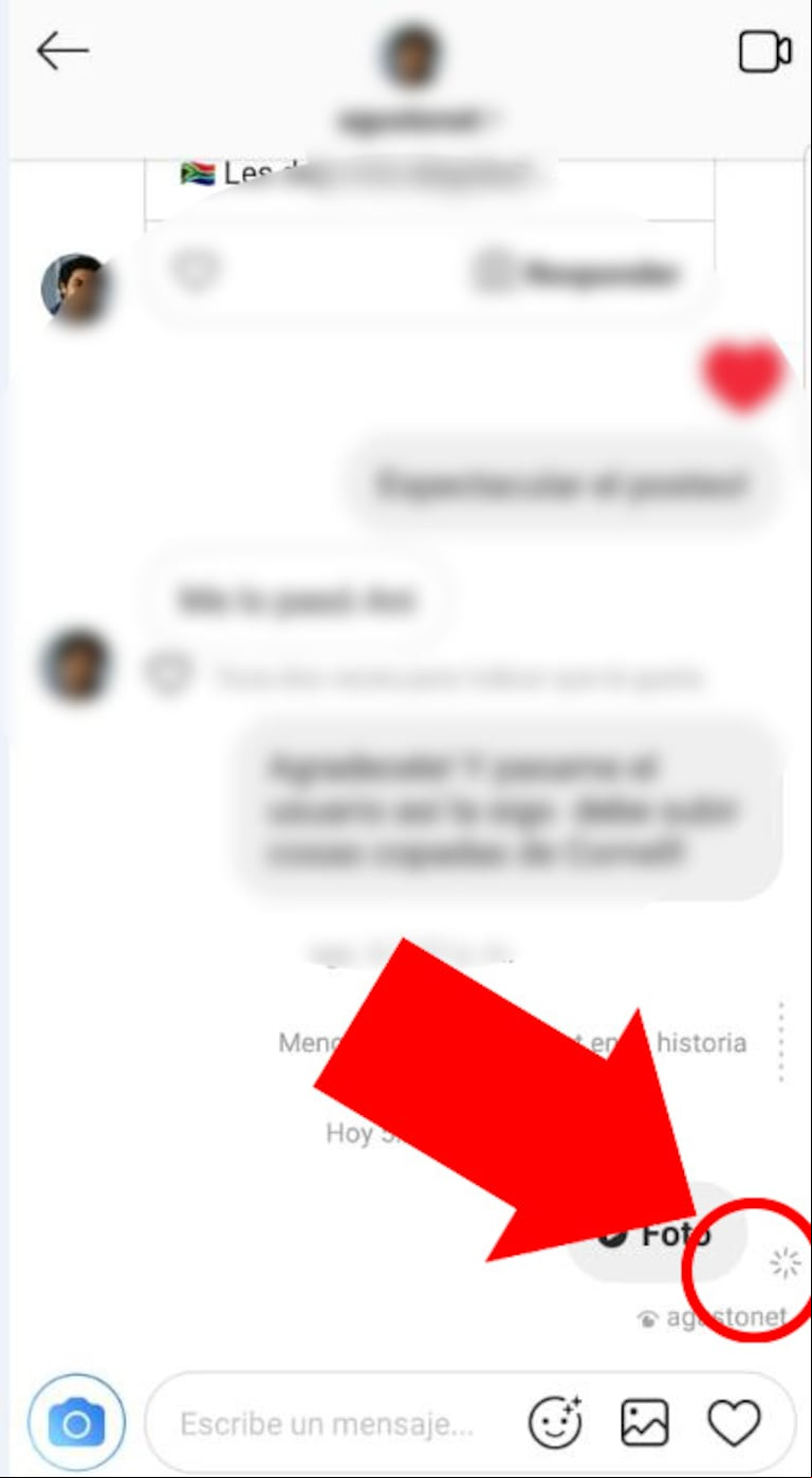 El símbolo que indica que hicieron captura de pantalla de una foto.