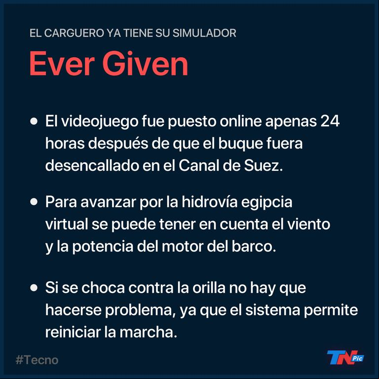 El simulador del Ever Given: probá tus habilidades para manejar el buque que estuvo varado en el Canal de Suez
