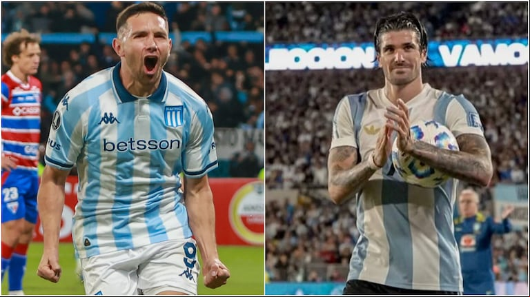 El tremendo elogio de Rodrigo De Paul para Maravilla Martínez por su golazo en Racing en la Copa Libertadores. (Foto: racingclub-IG/rodridepaul-IG)