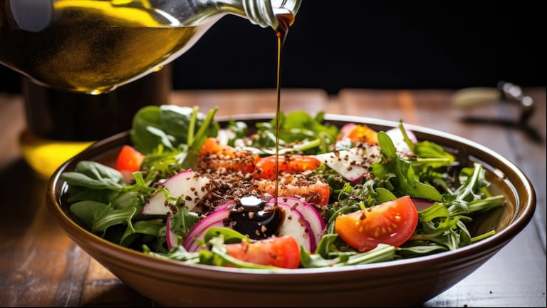El vinagre es un condimento esencial para las ensaladas (Foto: Adobe Stock)