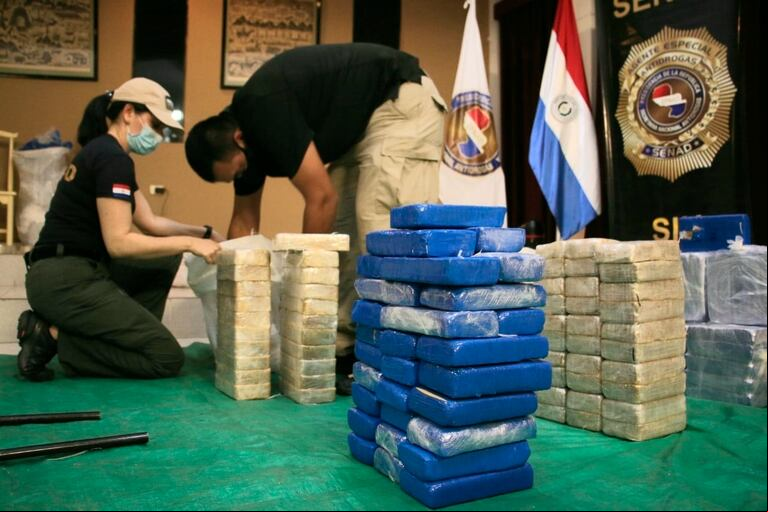 En el último tiempo aumentó la incautación de droga, pero advierten que es "la punta del iceberg" (Foto: EFE/Senad de Paraguay)