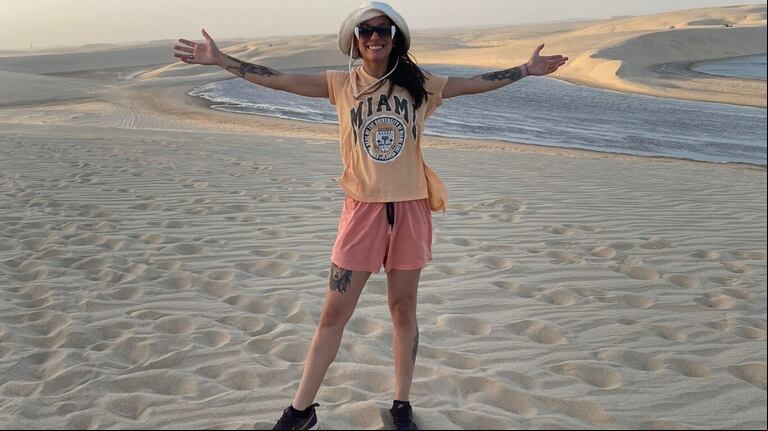 En las dunas qataríes, una atracción que Tayura recomienda para quienes viajen al Mundial (Foto: Instagram @negritt4).