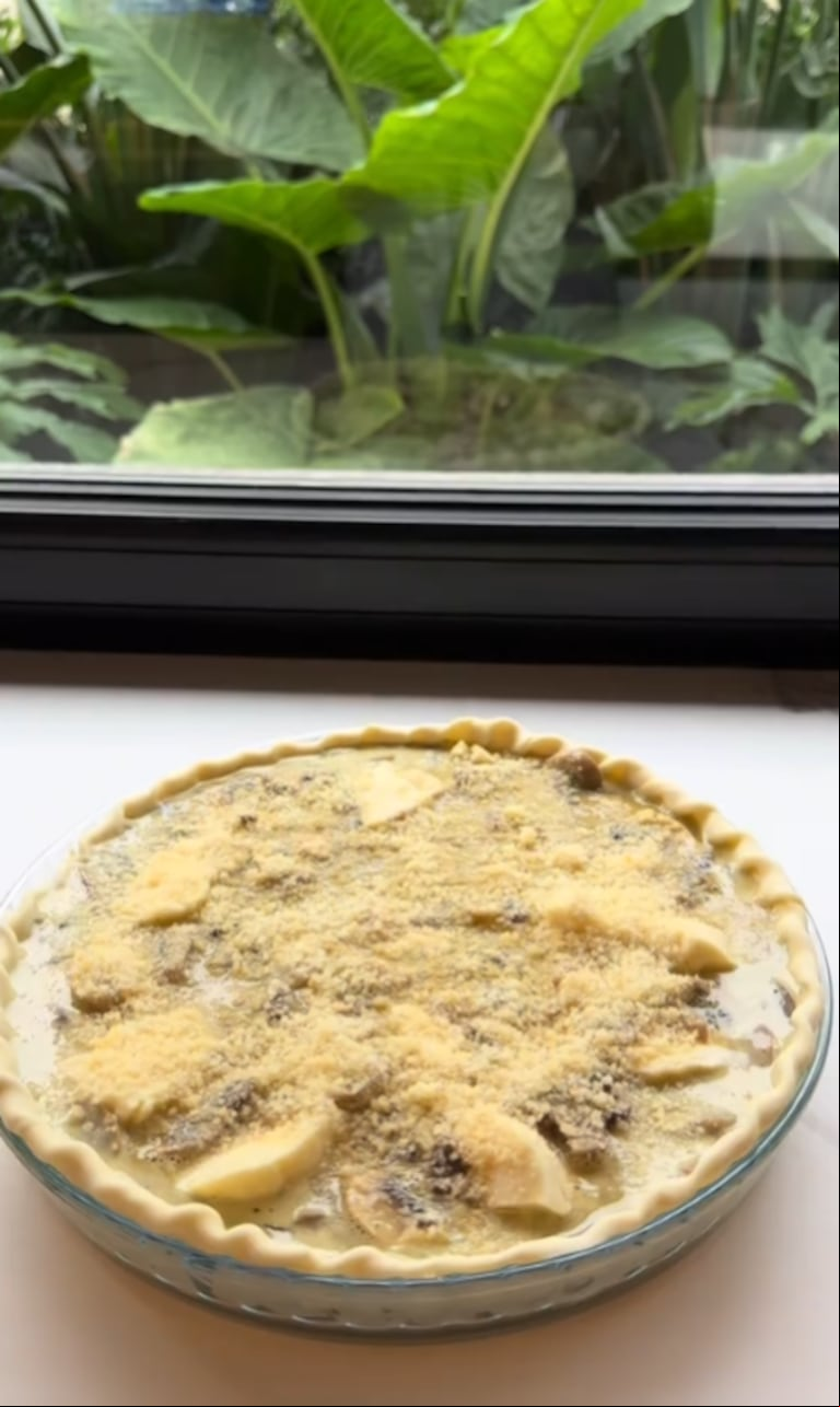 Entre distintas comidas, la chica mostró que les cocinó una tarta de champiñones. (Foto: TikTok/@scarpalulu)